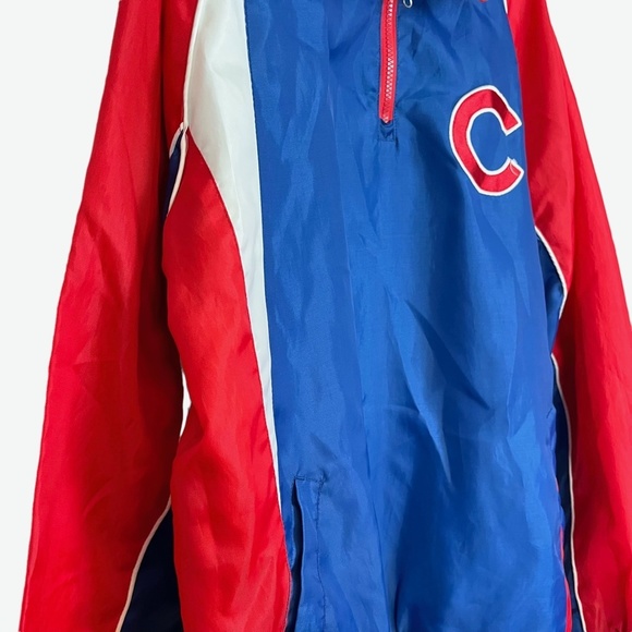 GENERAL MERCHANDISE Chicago Cubs Red White Blue Windbreaker Baseball Jacket sz M - Picture 6 of 16